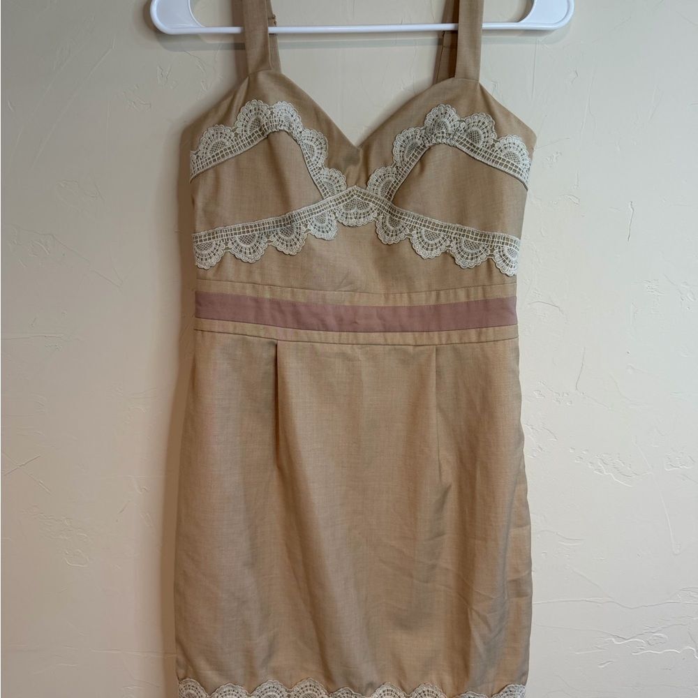 TCEC Beige Lace Detail Dress